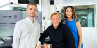 Die drei Hosts von RTL NFL Radio im Studio