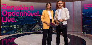 Linda Zervakis und Matthias Opdenhövel im ZOL-Studio