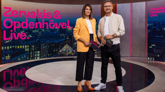 Linda Zervakis und Matthias Opdenhövel im ZOL-Studio