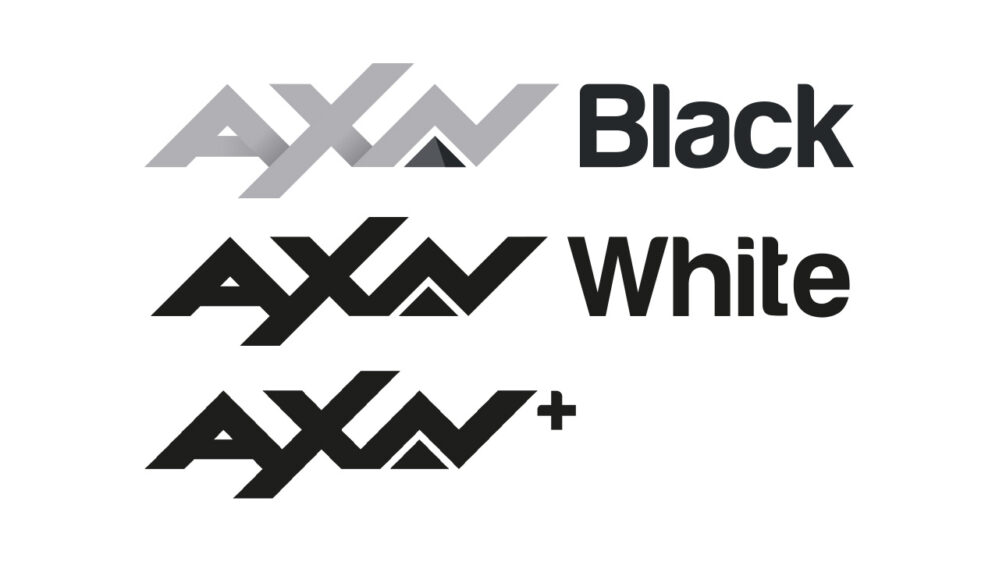 Die Logos von AXN Black, AXN White und AXN+