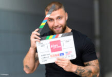 Filip Pavlović am Set von "Alles was zählt"