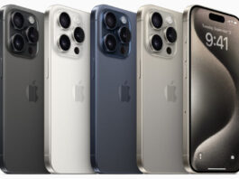 Apple iphone 15 pro in 4 Farben