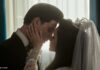 Elvis und Priscilla Presley im Hochzeits-Outfit