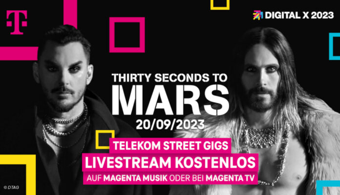 Thirty Seconds to Mars Telekom Werbebanner