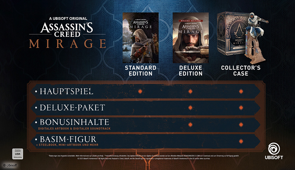 „Assassin’s Creed: Mirage“ erscheint für PC und die Konsolen PS5, PS4, Xbox Series X und Xbox One