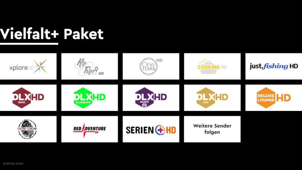 Die Sender im Vielfalt+ Paket von HD Plus