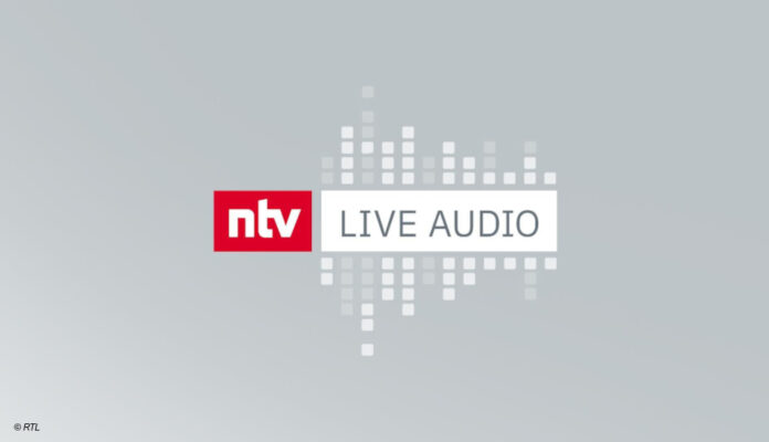 NTV Live Audio Logo auf grauem Grund