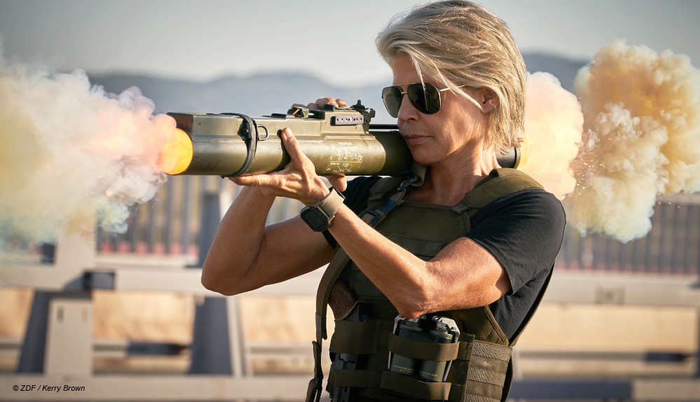 Linda Hamilton in "Terminator: Dark Fate"