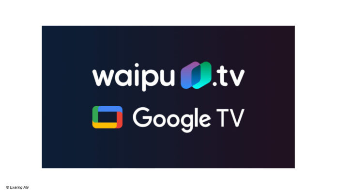 Logos von Waipu.tv und Google TV