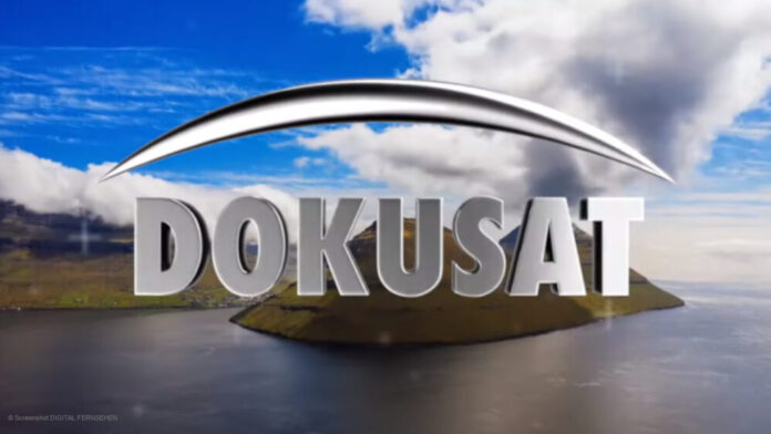 Dokusat Logo vor Landschaft