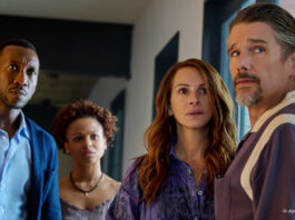 Julia Roberts, Ethan Hawke, Mahershala Ali und Myha'la in "Leave The World Behind"
