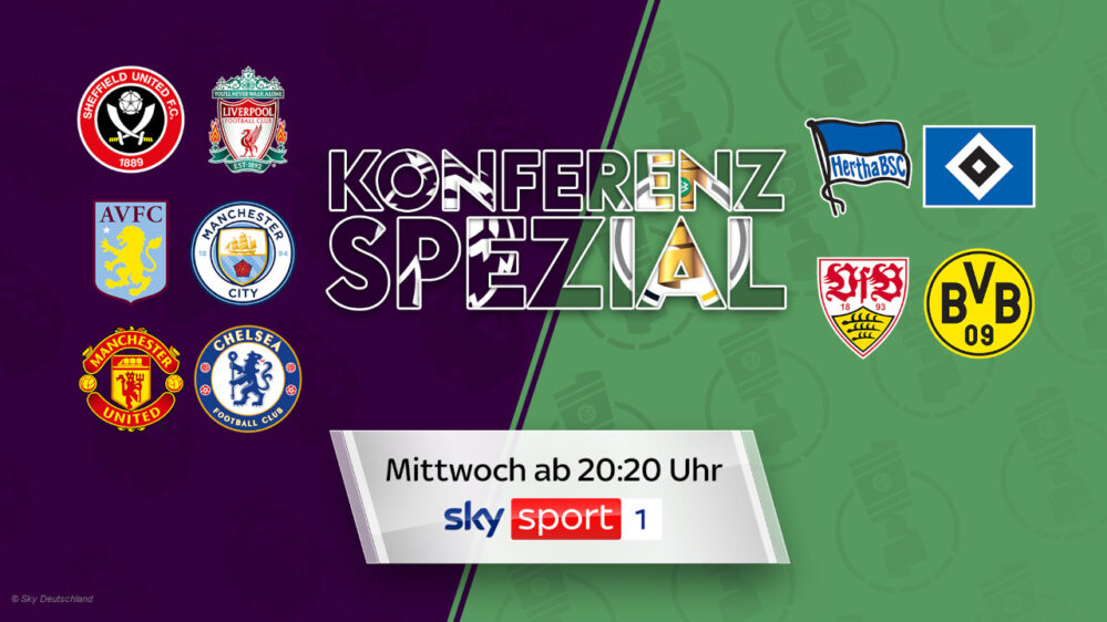 Übersicht der "Konferenz-Spezial" zum DFB-Pokal-Achtelfinale und Premier League bei Sky Sport