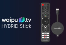 Waipu.tv Hybrid-TV-Stick über Kabel, DVB-T2 und IPTV