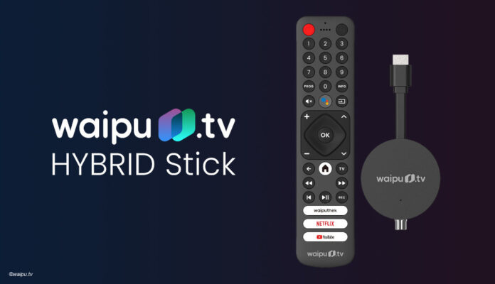 Waipu.tv Hybrid-TV-Stick über Kabel, DVB-T2 und IPTV