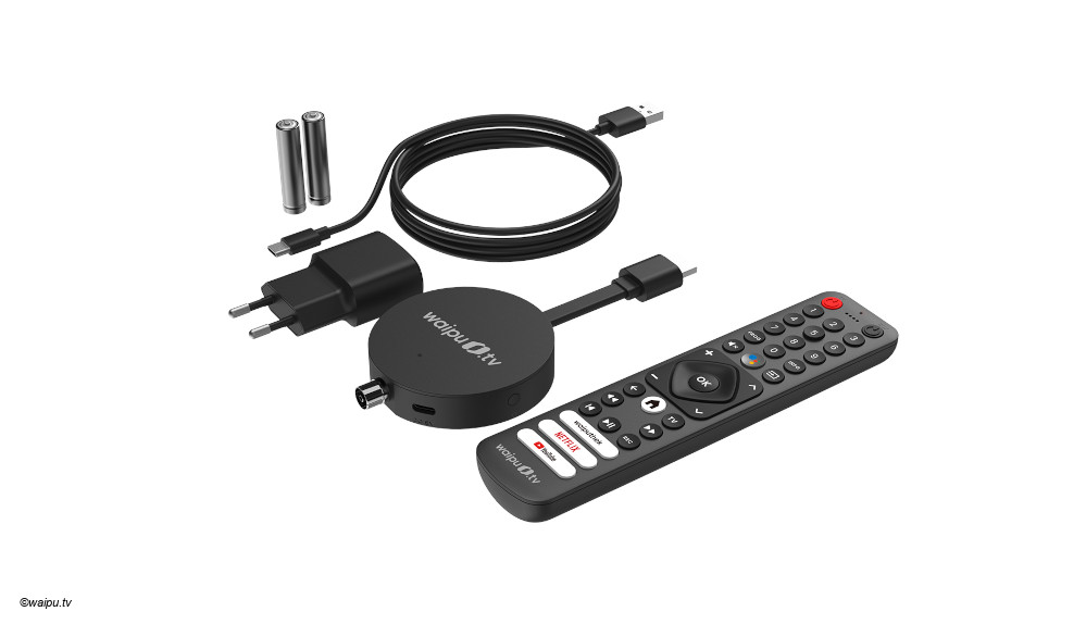 Waipu.tv, Hybrid-TV-Stick, Produktansicht