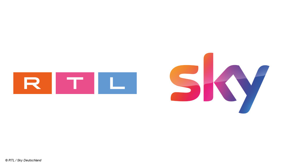 Logos von Sky und RTL