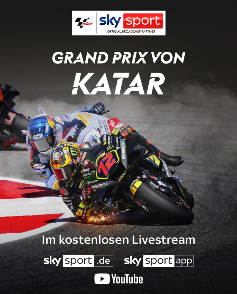 MotoGP Weltmeisterschaft bei Sky und Youtube.