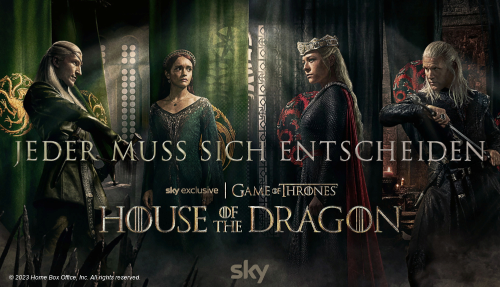"House of the Dragon" läuft in den USA bei Max, in Deutschland bei Sky