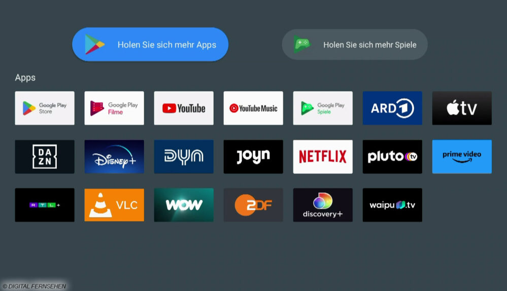 Neben dem Freenet TV und Waipu.TV Zugang können auch sämtliche Apps für Streaming-Dienste auf dem kompakten Stick installiert werden