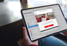 Vodafone-Seite auf dem iPad