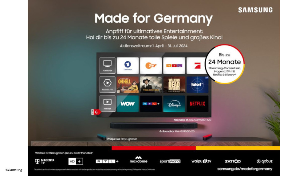 #Gratis Streaming-Abos für bis zu 24 Monate mit Samsung-Aktion