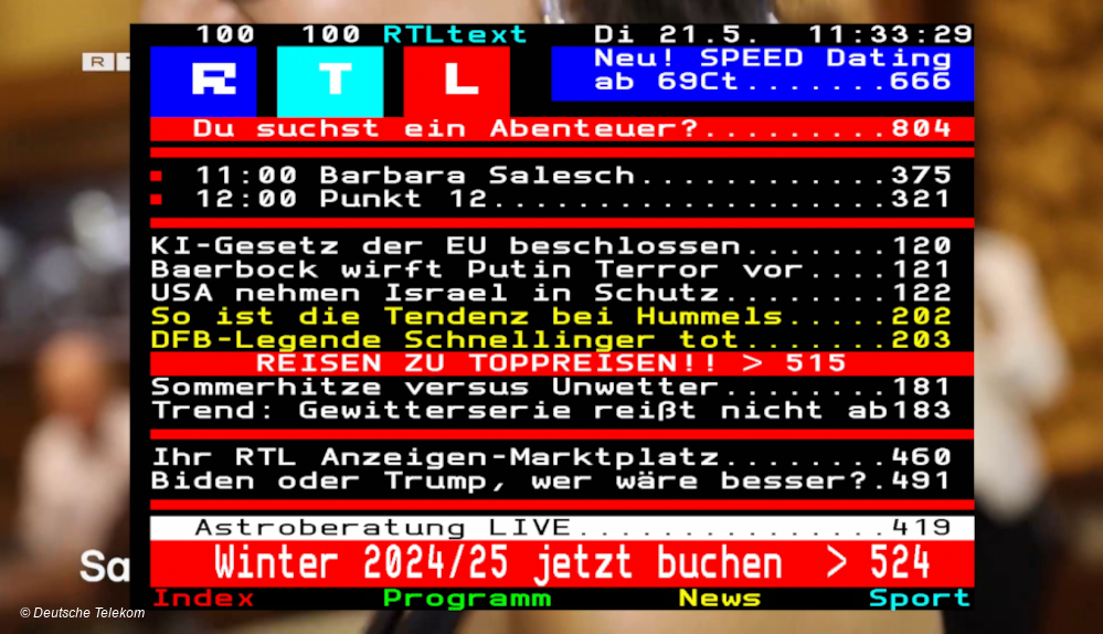 Videotext ist zurück Teletext ab sofort Teil von MagentaTV DIGITAL FERNSEHEN