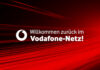 Willkommen zurück im Vodafone Netz! Banner