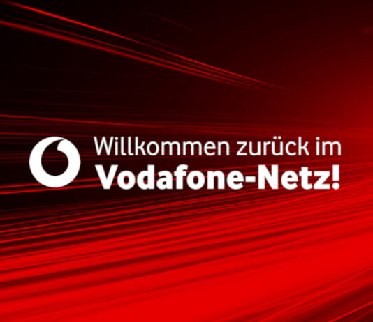 Willkommen zurück im Vodafone Netz! Banner