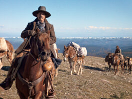Kevin Costner auf einem Pferd