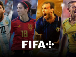 Fifa+ Logo vor Sportlern
