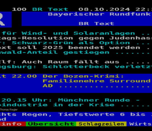 Ab 2025 will der Bayerische Rundfunk seinen Videotext Bayerntext einstellen