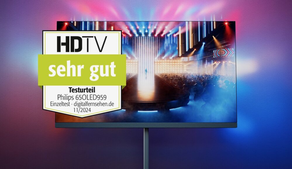#Philips 65OLED959 mit Ambilight Plus im Test: Der Showmaster unter den Flachbild-TVs (DF-Tech)