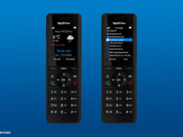 AVM FRITZ!Fon X6 Black mit neuenm Dunkelmodus.