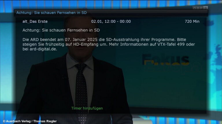 SD Abschaltung – Es wird ernst! - DIGITAL FERNSEHEN