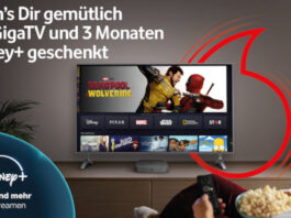 Vodafone GigaTV Fernseher mit Disney+