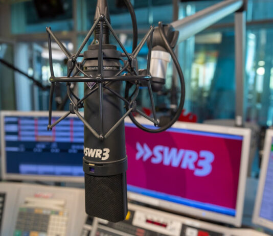 SWR3 Mikrofon im Studio