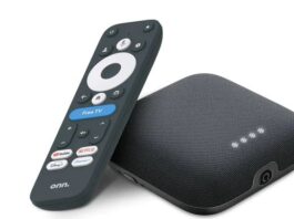 Fernbedienung für Google TV mit Free-TV-Button