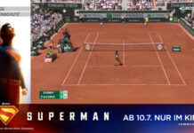 Eurosport 1 mit Superman Werbung