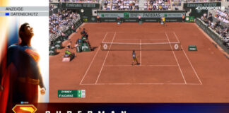 Eurosport 1 mit Superman Werbung