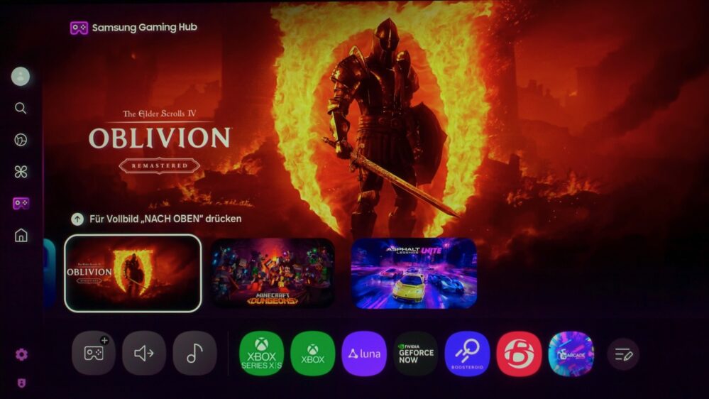 Samsung S95F Game Streaming