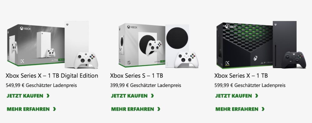 Xbox Hardware Preise