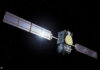 Künstlerische Darstellung eines Galileo-Satelliten im Weltraum.