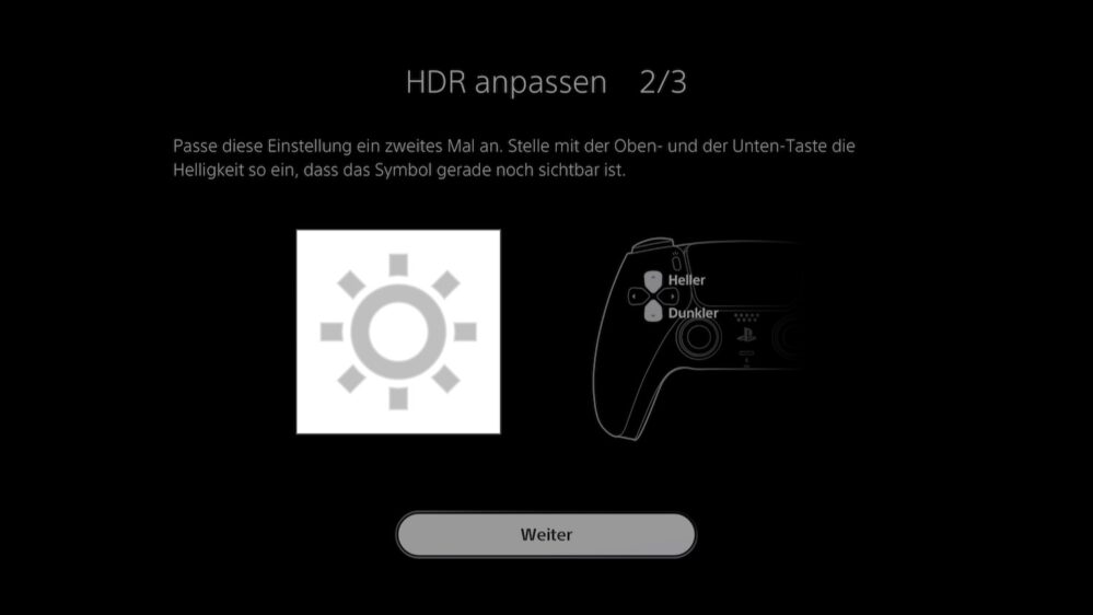 PS5 HDR Kalibrierung
