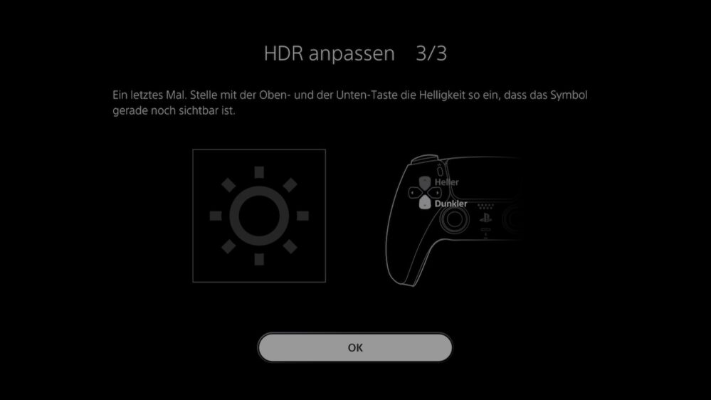 PS5 HDR Kalibrierung