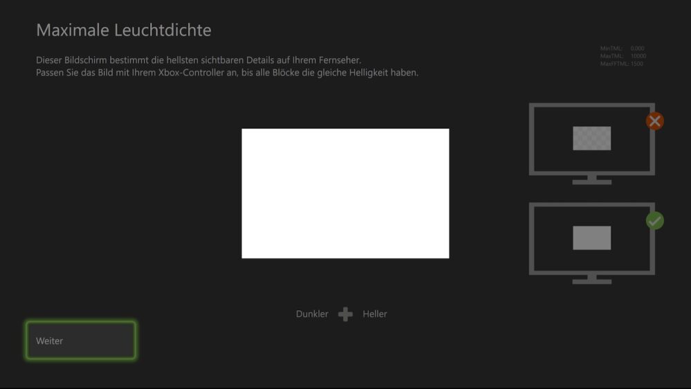 Xbox HDR Kalibrierung