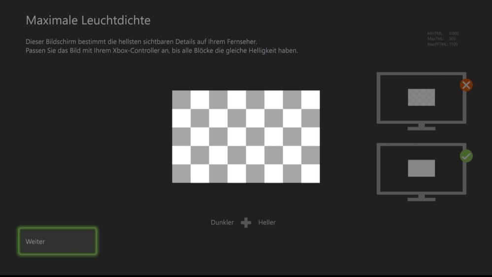 Xbox HDR Kalibrierung