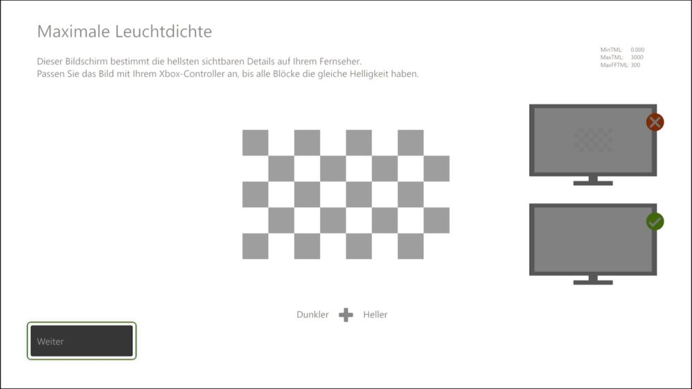 Xbox HDR Kalibrierung