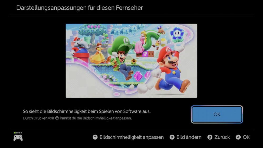 Nintendo Switch 2 HDR Kalibrierung