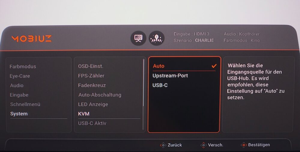 BenQ EX321UX OSD