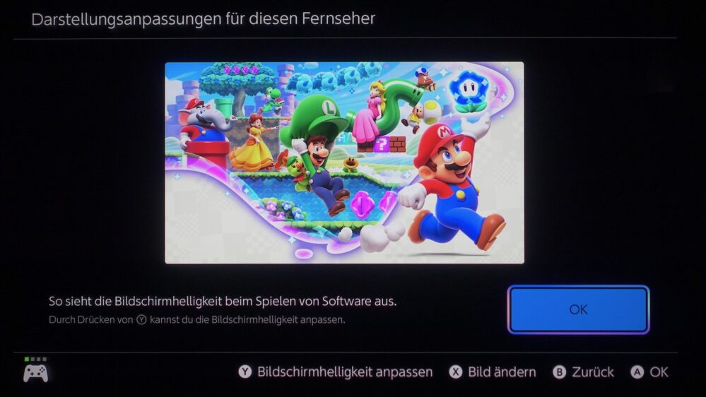 Nintendo Switch 2 HDR Abgleich